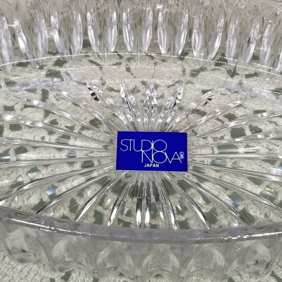 Mikasa Studio Nova Oval Frosted‎ Iris Cyrstal Lid Trinket Dish Candy Trea… - Picture 9 of 12